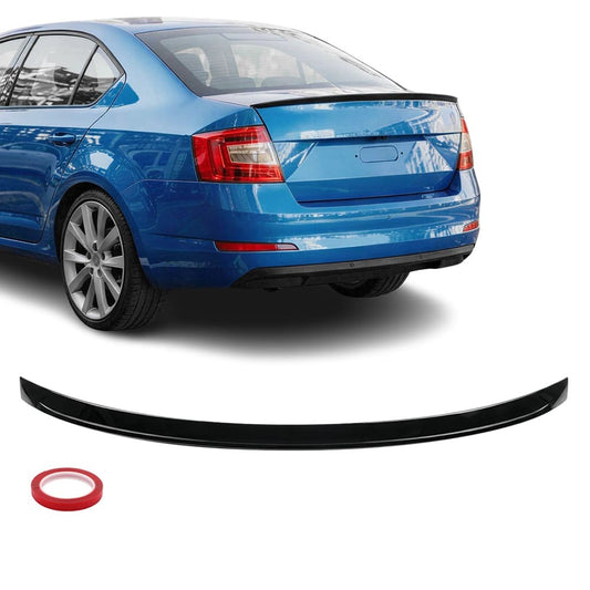 Bakluckespoiler för Skoda Octavia MK3 (13-20), blank svart