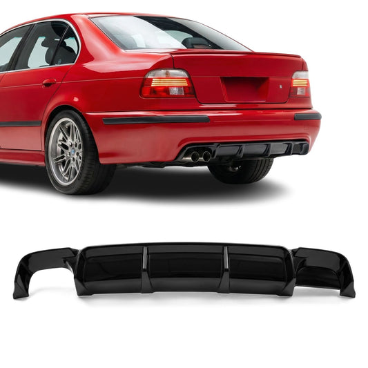 WR Diffuser för bakre stötfångare för BMW E39 med M-Pack, blank svart